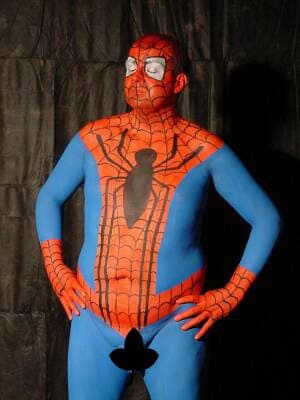 painted painting bodypaint spider cosplay paint worst gf costume suit spiderman amazing crazy spidey zone settle debate between cont suck