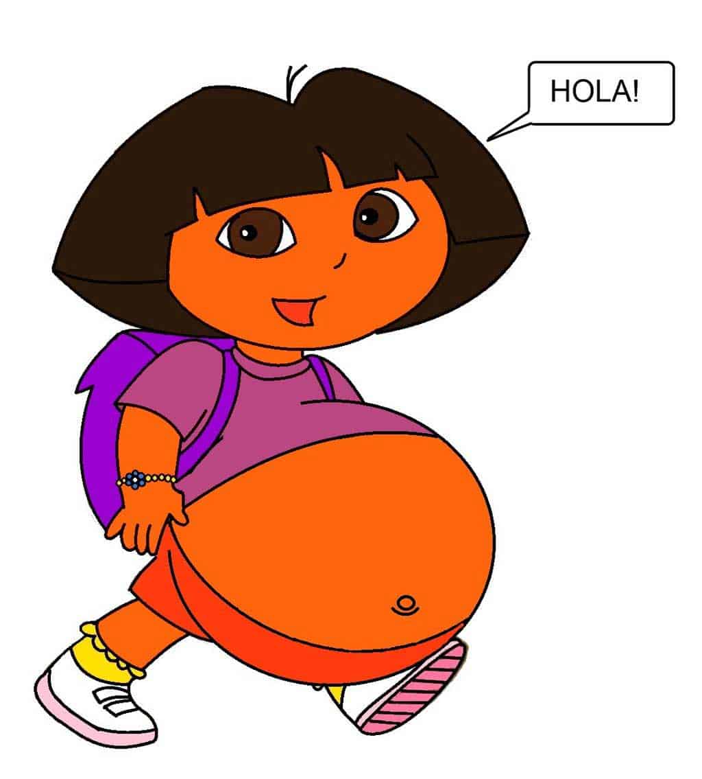 Fat girl cartoon