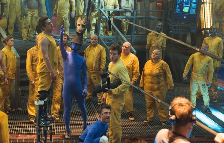 guardians of the galaxy on set