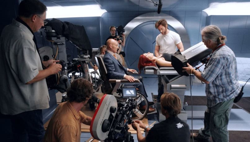 x-men on set photo