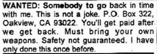 funniest classified ads ever