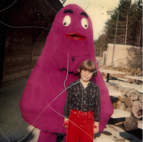 scary grimace