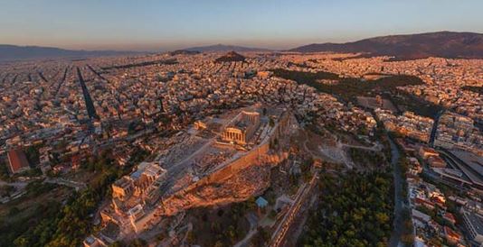 athens greece from above