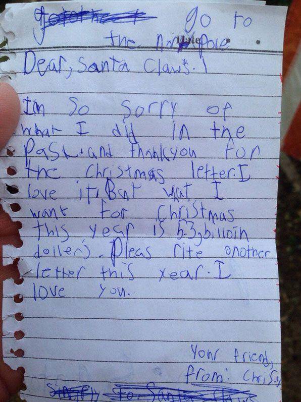 Funny Kids&#039; Letters to Santa Claus (GALLERY)