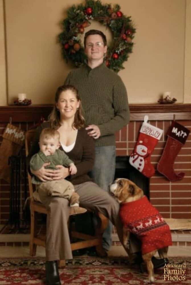 couple christmas photo funny fail