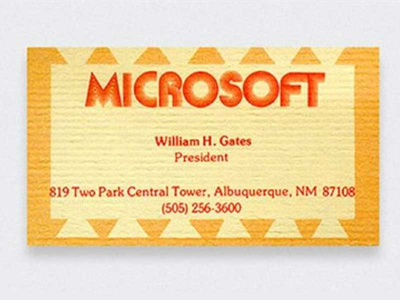 bill gates business card