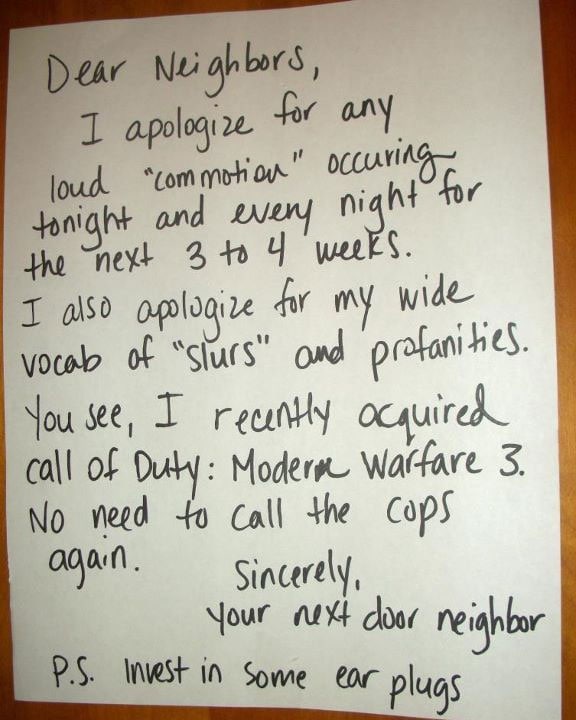 The 50 Funniest Neighbor Notes Ever