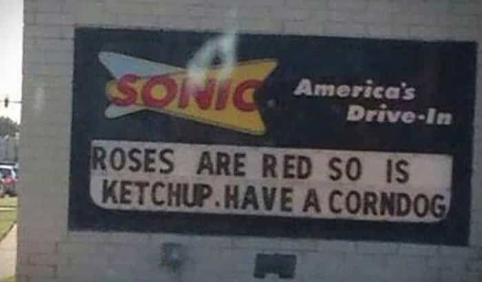 sonic funny sign