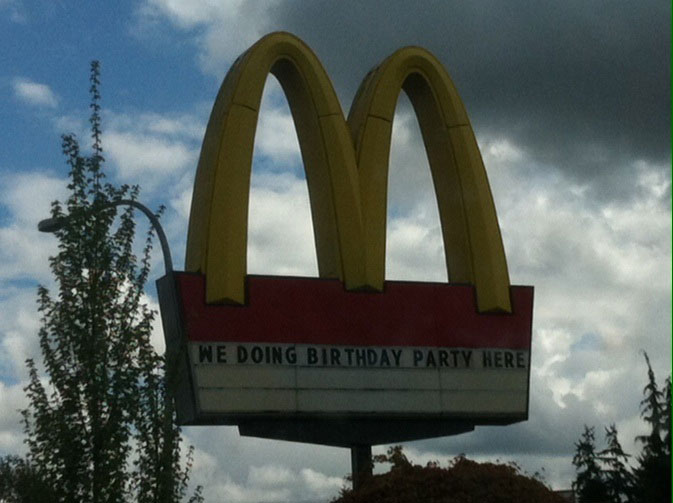 mcdonalds funny sign