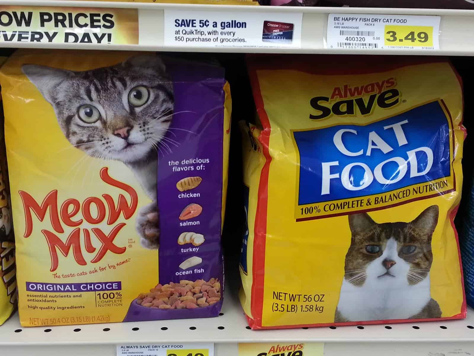 save cat food