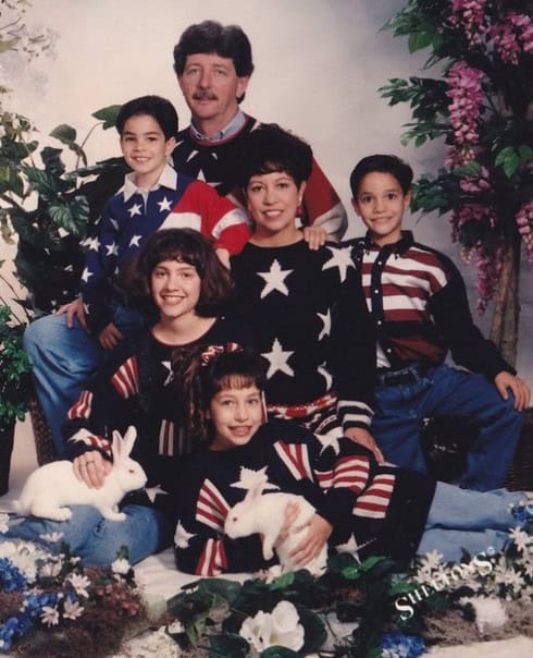 american flag family photos