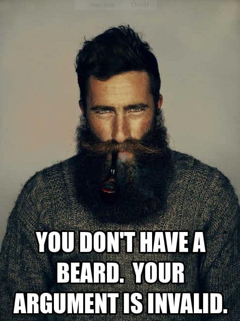 argument invalid beard