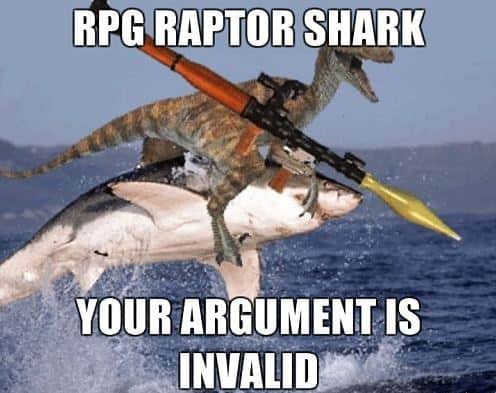 argument invalid shark