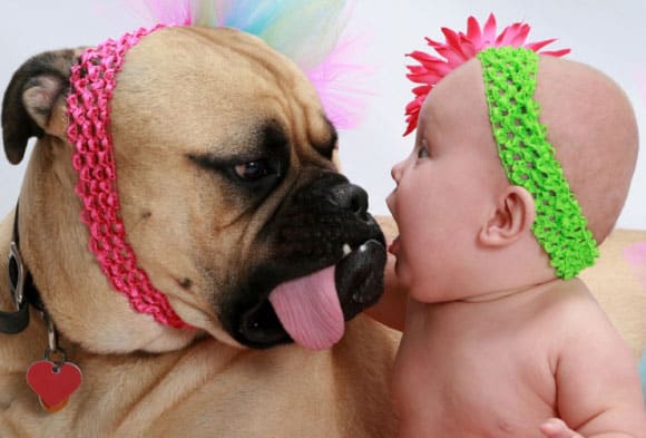 baby-pet-kiss