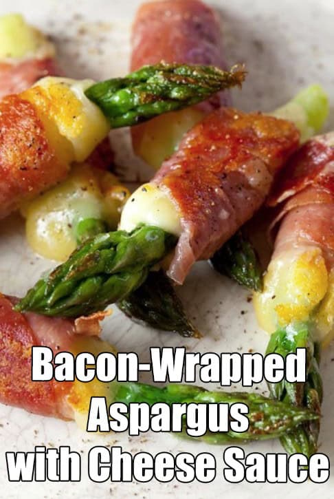 bacon asparagus with cheese sauce
