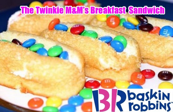 baskin twinkie m ms sandwich