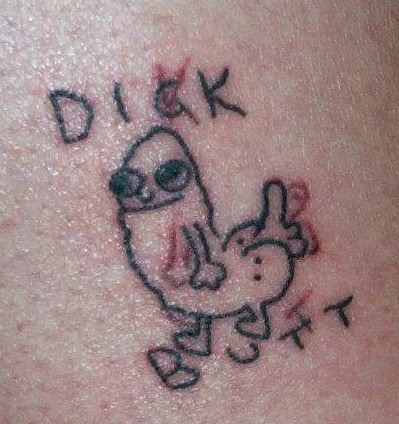 dick butt tattoo