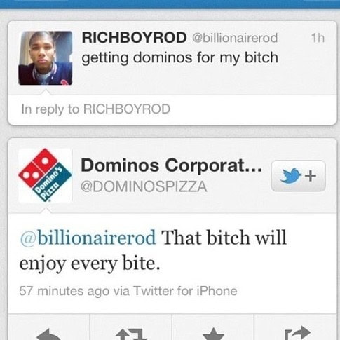 dominos pizza twitter