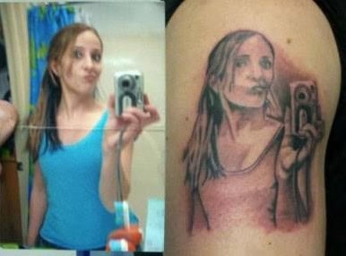 duck face tattoo