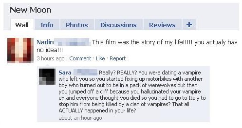 facebook status update