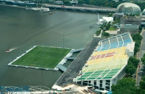 floating soccer stadium