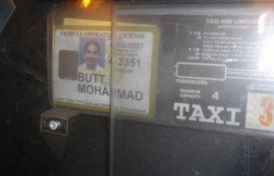 funniest taxi driver names