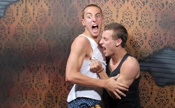 funny haunted house reactions