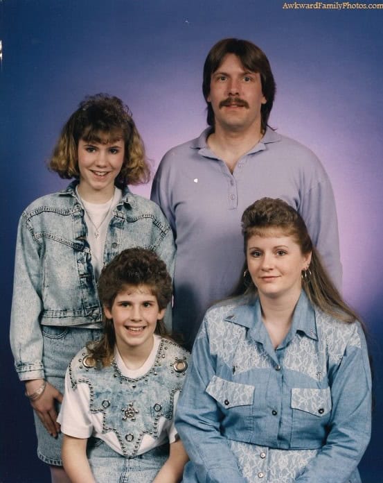 funny retro family portraits