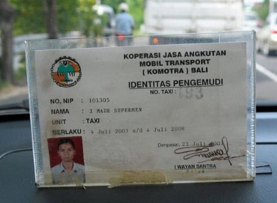funny taxi driver names