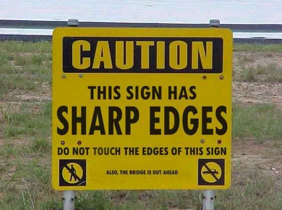 funny warning sign