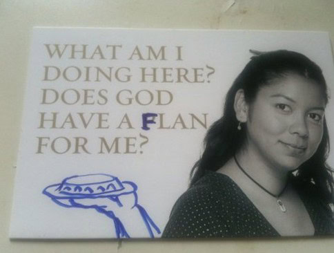 graffiti flan