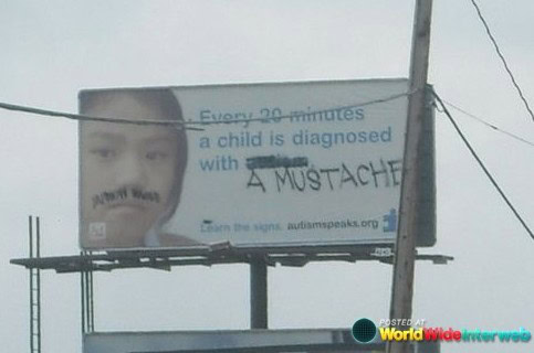 graffiti mustache