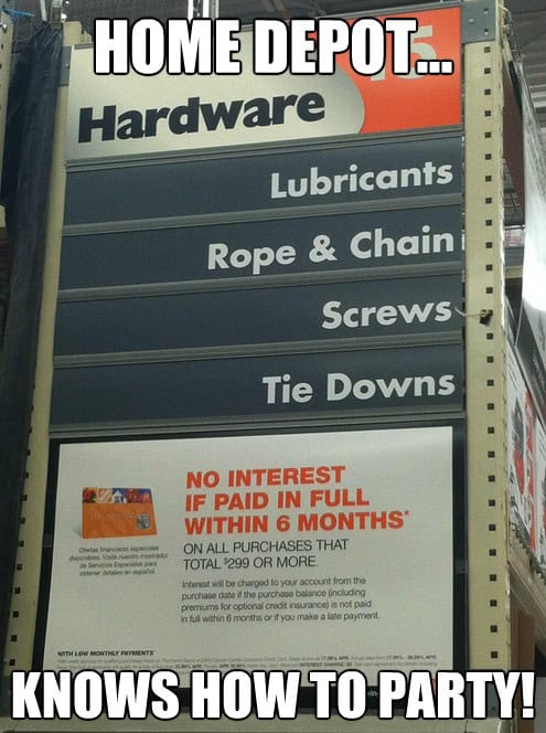 home depot aisle funny