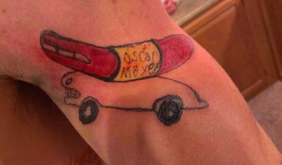 hot-dog-car-tattoo