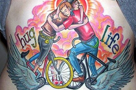 hug life tattoo
