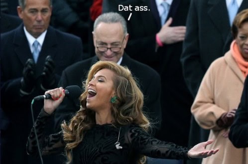 inauguration caught staring