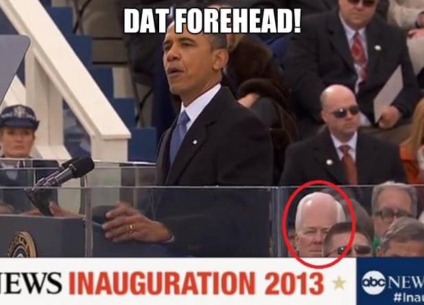 inauguration forehead