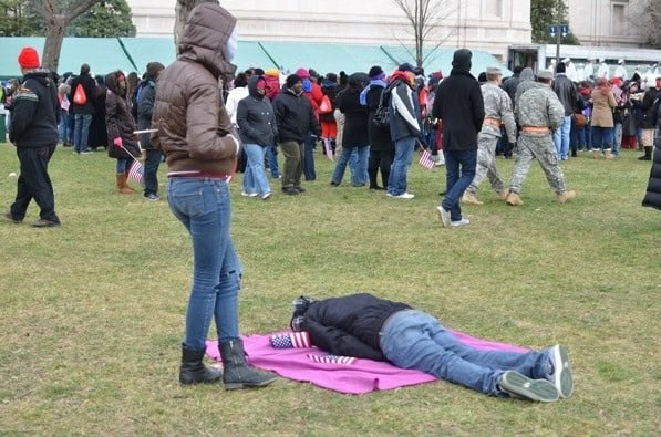 inauguration sleeping