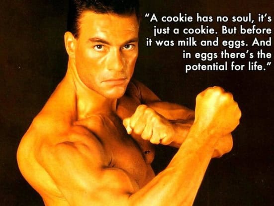 jean claude van damme cookie quote