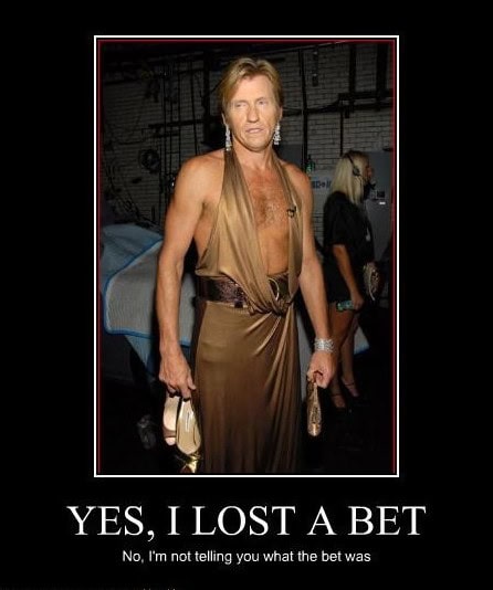 lost a bet celebrity