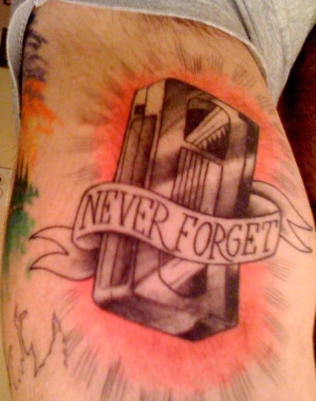 never forget tattoo