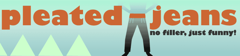 pleated jeans
