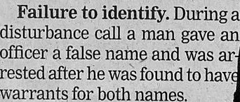 police blotter dumbest