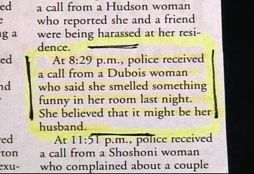 police blotter fart