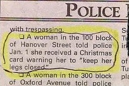 police blotter woman