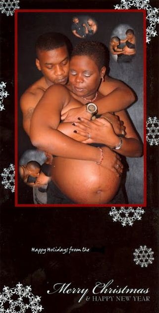 pregnant christmas card