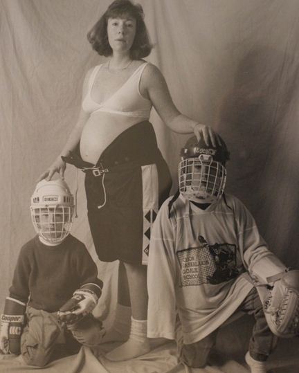 pregnant hockey mom