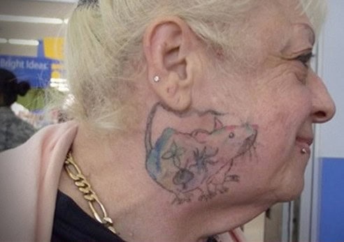rat face tattoo