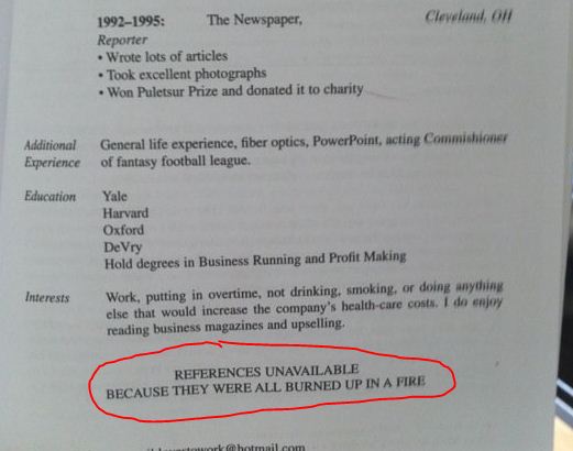 The 25 Funniest Job Resumes Of All Time