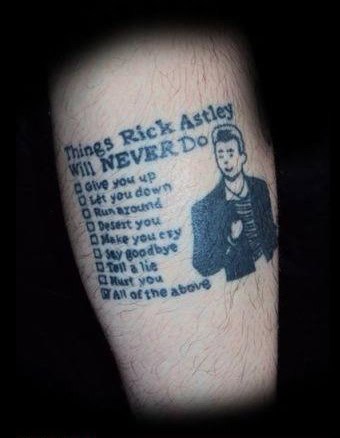 rick astley tattoo